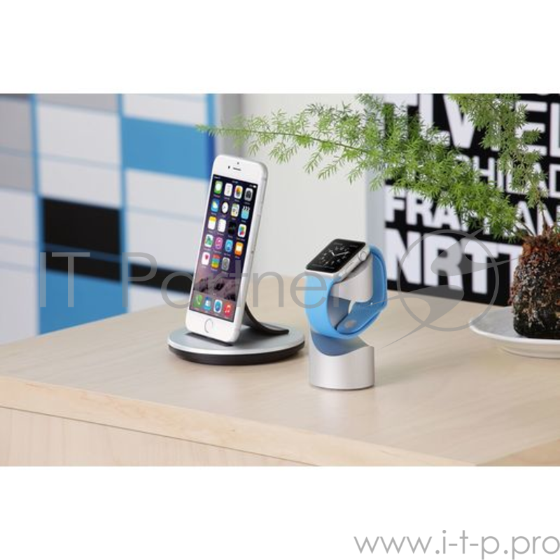 Подставка Just Mobile TimeStand для часов Apple Watch из алюминия. Цвет:серебряный.Алюминий / Apple Watch / Тайвань / 12 Месяцев /