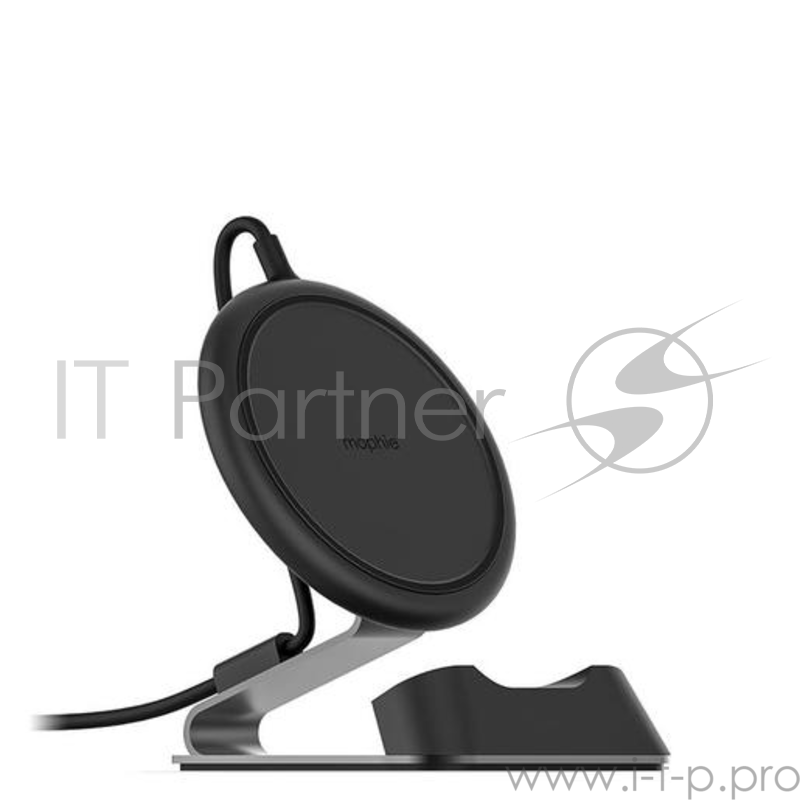Беспроводная зарядная станция Mophie Universal Wireless Charge Stream Desk Stand с подставкой для мобильных устройств. Цвет черный.