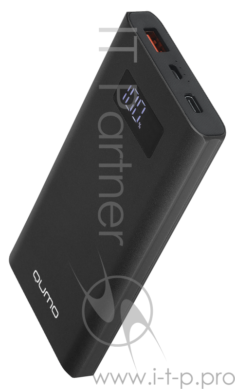 Портативное зарядное устройство Qumo PowerAid P10000 V2 QC/PD, 10000 мА-ч PD18W/QC 3.0&2.0/BC1.2/MTKPE 1&2/FCP, through charge, черный
