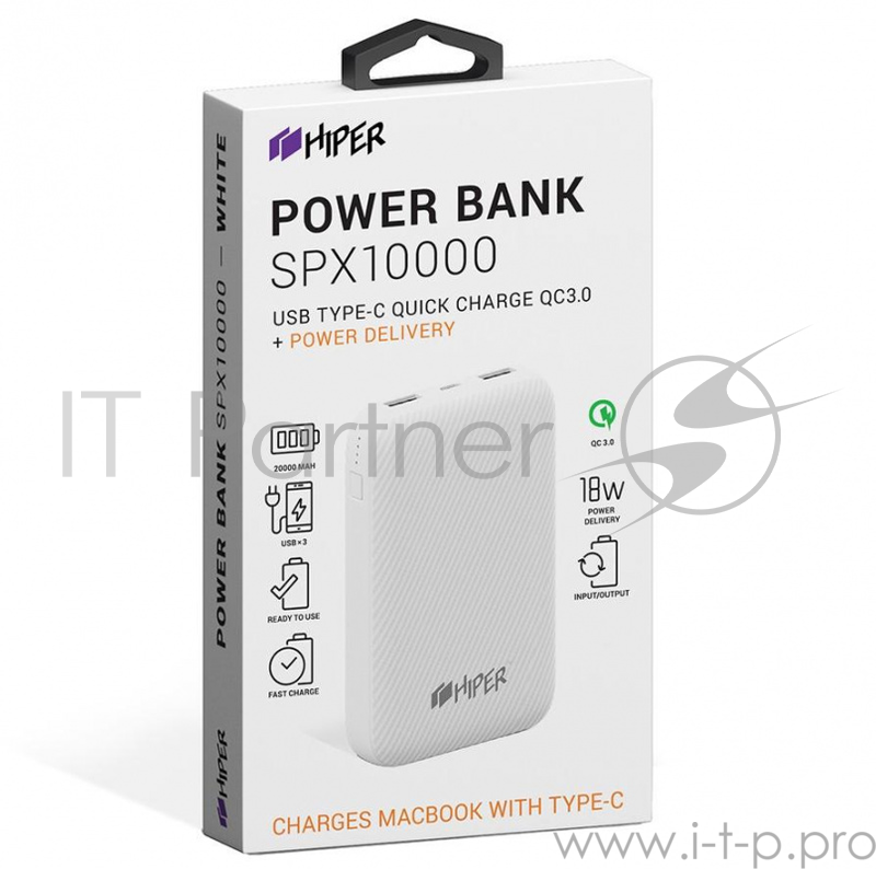 Аккумулятор HIPER Внешний аккумулятор HIPER SPX10000 WHITE