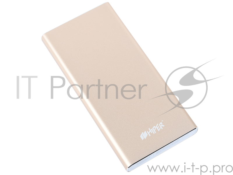 Мобильный аккумулятор Hiper MPX10000 Li-Pol 10000mAh 2.4A+3A+3A золотистый 2xUSB