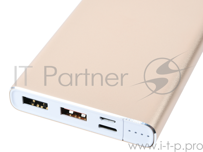 Мобильный аккумулятор Hiper MPX10000 Li-Pol 10000mAh 2.4A+3A+3A золотистый 2xUSB