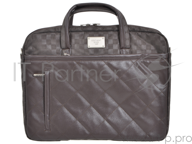 Сумка для ноутбука Сумка Continent CC-036 Brown {15,6-16'', коричневый, полиэстр/эко кожа}