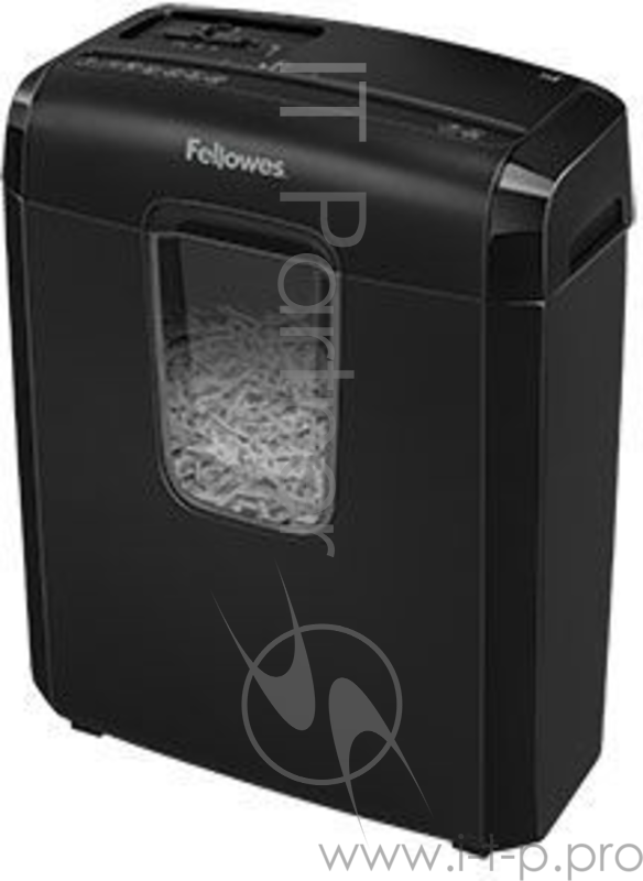 Уничтожитель Fellowes Шредер PowerShred® 6C FS-4686601 {DIN P-4, 4х35мм, 6лст., 11лтр. ,уничт.: скобы,скр., пл.карты}