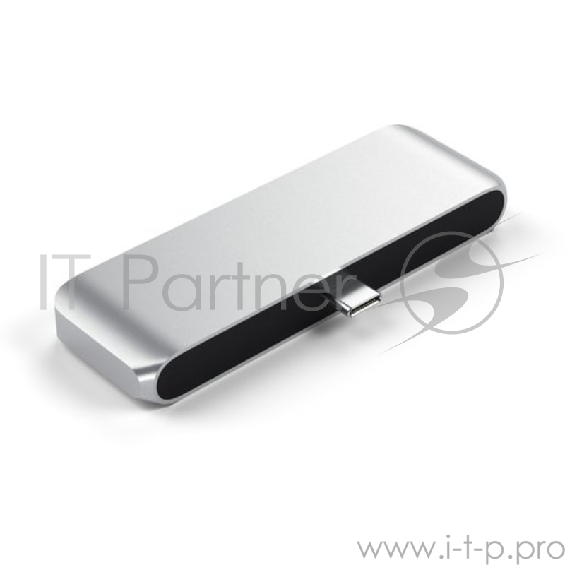Адаптер Satechi Aluminum Type-C Mobile Pro Hub Adapter для iPad Pro 2018 с разъемом Type-C и других планшетов с разъемом Type-C. Цвет серебряный.