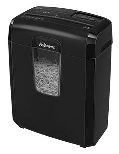 Уничтожитель Fellowes Шредер Powershred 8Cd FS-46921 {DIN P-4, 4х35мм, 8лст., 14лтр.,уничт.: скобы,скр., пл.карты,CD}