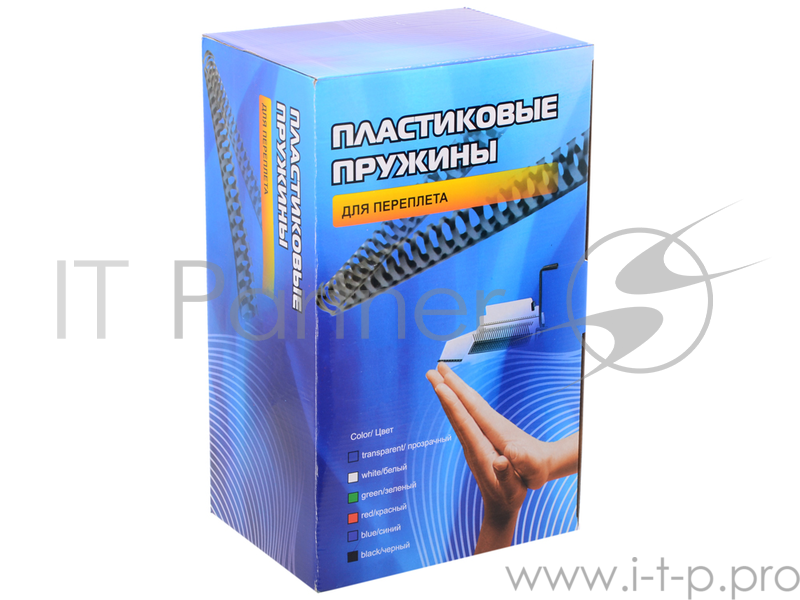 Пружины для переплета пластиковые Office Kit 19мм (на 131-170 листов) черный (100шт) (BP2060)