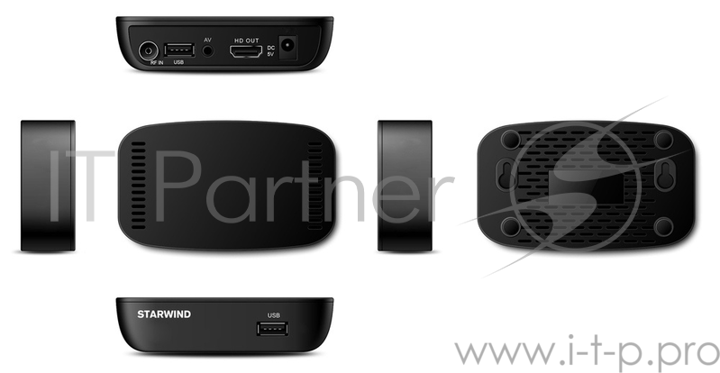 Ресивер DVB-T2 Starwind CT-160 черный