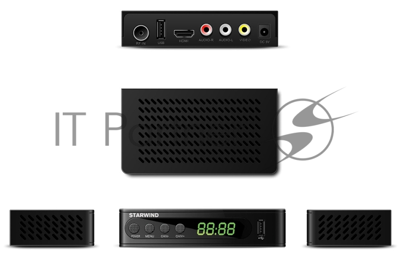 Ресивер DVB-T2 Starwind CT-200 черный