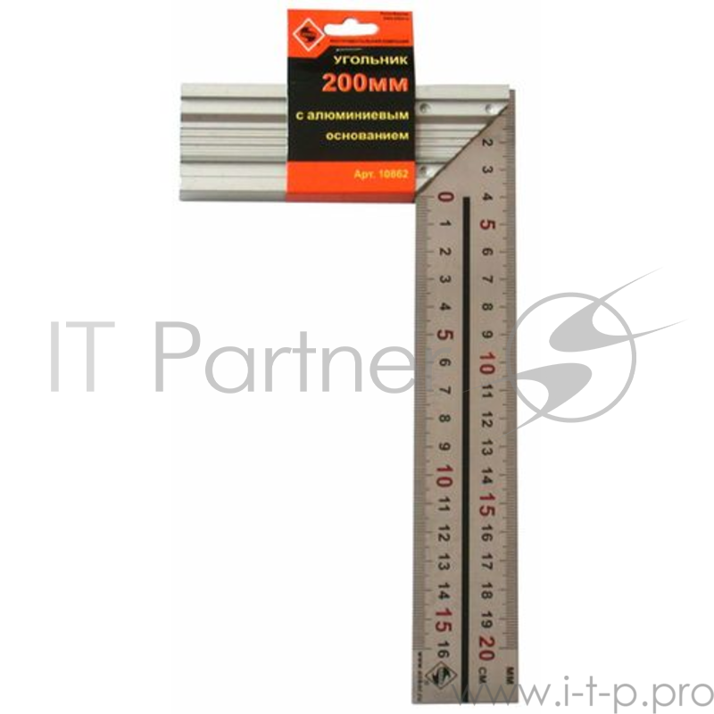 Угольник ЭНКОР 10862 200мм алюм основание