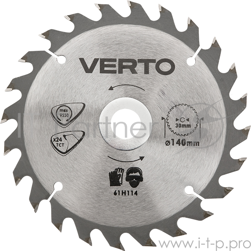 Круг пильный твердосплавный VERTO 61H121 185x30мм 24зуба
