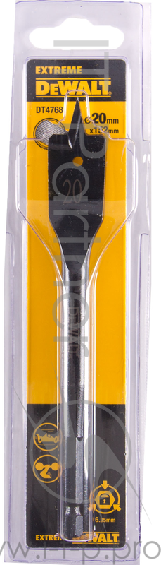 Сверло DeWALT DT4769-QZ перьевое по дереву EXTREME IMPACT® DEWALT 1/4”, 22x152мм