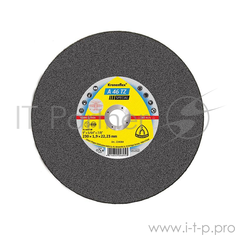 Круг отрезной 230 X 2 X 22 KLINGSPOR Kronenflex A 36 TZ SPECIAL (136552) по металлу, нержавейке