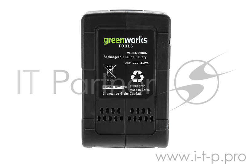 Аккумулятор GREENWORKS G24B2 (2902707) 24в g24 2Ач время зарядки 30мин