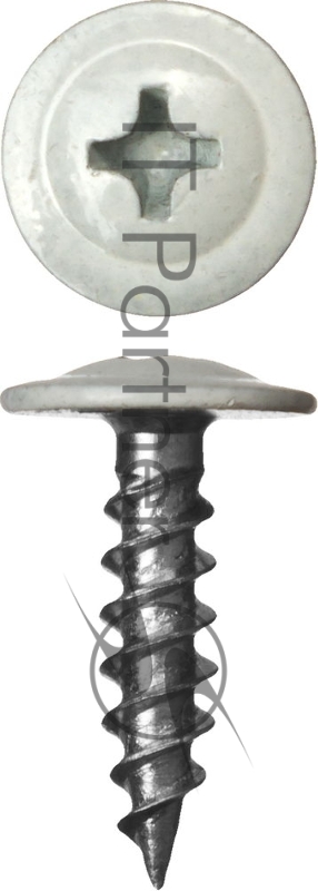 Зубр Саморезы с прессшайбой по листовому металлу до 0,9 мм, окрашенные в RAL-9003, PH2, 4,2x16 мм, 500шт 300191-42-016-9003