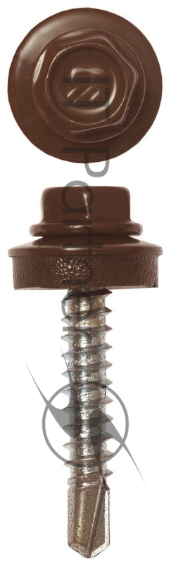 Зубр Саморезы для крепления кровель. матер. к дерев. обреш., цвет RAL 8017