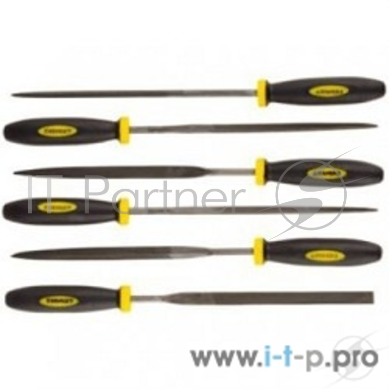 Ручной инструмент Набор STAYER Надфили с двухкомпонентной ручкой, 100мм, 6шт (16010-H6_z01)