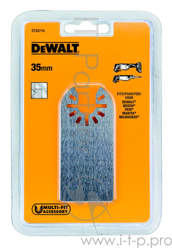Насадка DEWALT DT20716-QZ полотно для мфи гибкий шпатель по клеям лакам герметикам