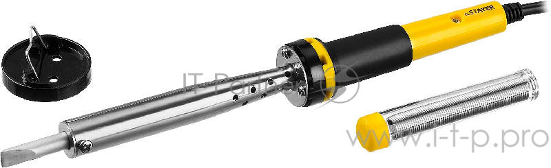 Паяльник STAYER PROTerm 55300-100 припой подставка жало клин 100 Вт