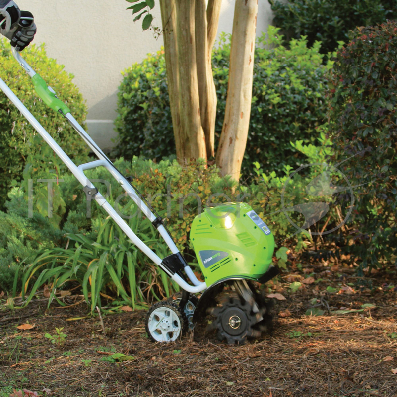 Культиватор электро GREENWORKS 27017 220В 950Вт 20-25см глубина 20см 350об/мин