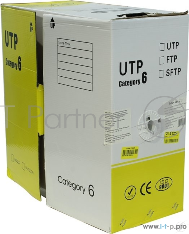 Кабель Telecom Кабель UTP кат. 6 4 пары (305м) (0.57mm) CU UTP4-TC1000C6S23-CU-IS