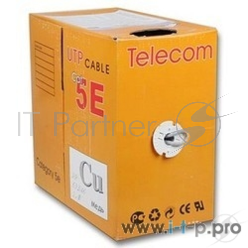 Кабель Telecom Кабель UTP кат. 5e 4 пары (305м) (0.48mm) CU серый ПВХ UTP4-TC1000C5EN-CU-IS