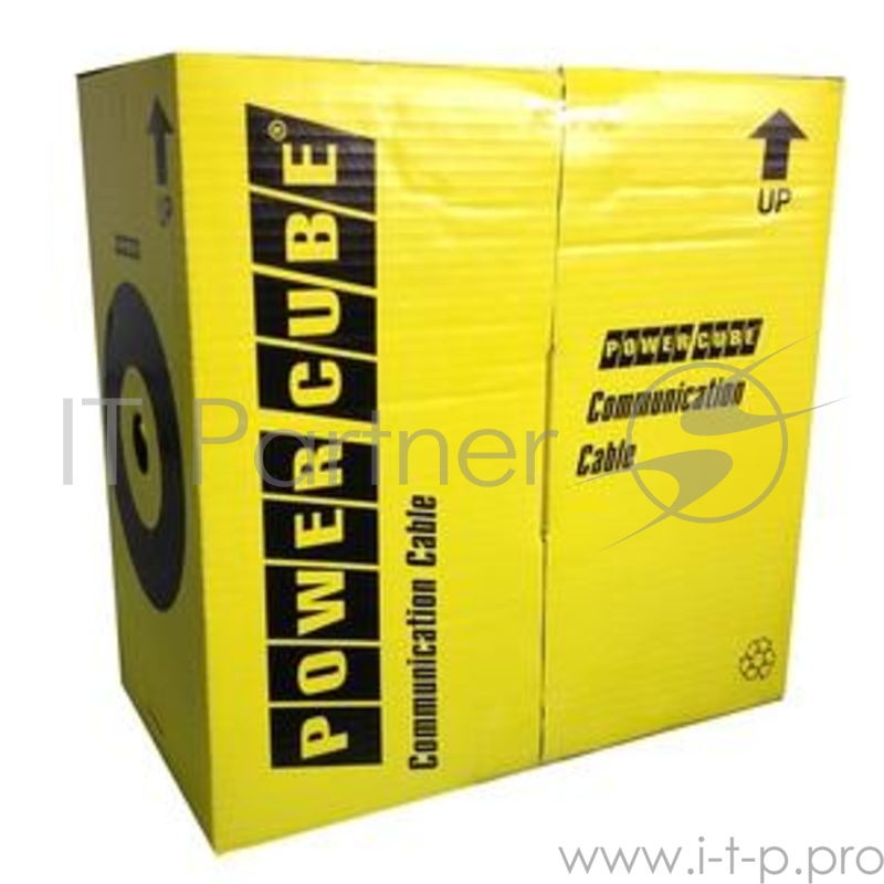 Кабель PowerCube PC-UPC-5002E-SO Кабель UTP кат.5e, 2 пары, 0.51 мм (305 м pullbox), МЕДЬ одножильный