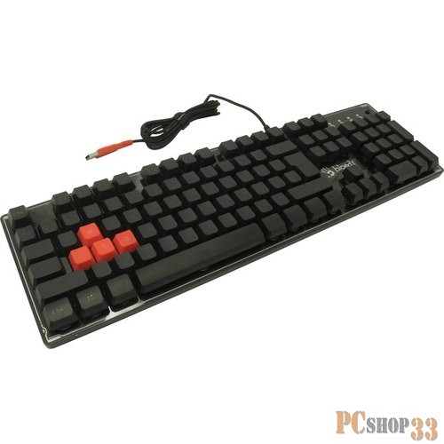 Клавиатура A4 B180R черный USB Multimedia Gamer LED