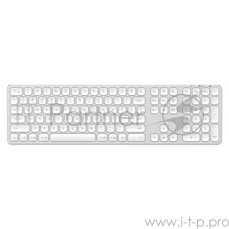 Беспроводная клавиатура Satechi Aluminum Bluetooth Wireless Keyboard with Numeric Keypad. Язык раскладки английский/русский. Цвет серебристый.