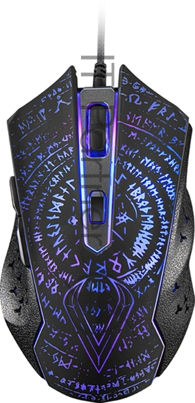 Мышь Qumo Valhalla M35, проводная, оптическая, 6 кнопок, прогр., подсветка 4 цвета 1200/1600/2400/3200 dpi