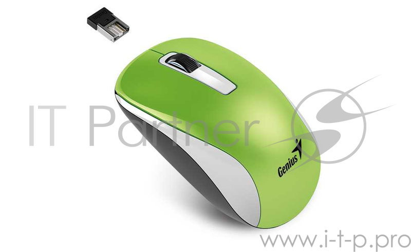Мышь Genius беспроводная NX-7010 (светло-зелёный металлик, BlueEye 1200dpi)