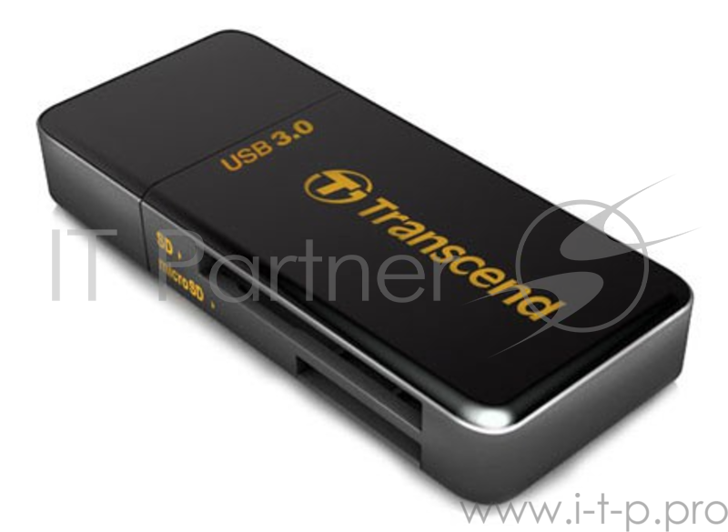 Устройство чтения/записи флеш карт Transcend RDF5, SD/microSD, USB 3.0, Черный