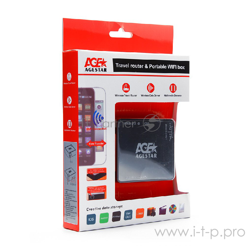 Адаптер-переходник AgeStar для HDD Mobile WLB6 черный