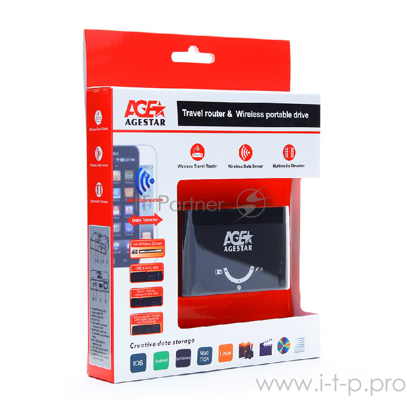 Беспроводное устройство WPRS1 (802.11b/g/n, USB2.0, SD/TF, Compatible with IOS 4.3.5 and above, Android 2.3 and above, Windows 8 /7 /Vista /XP, Mac OSX 10.4 and later, and Linux kernel 2.4 and above)