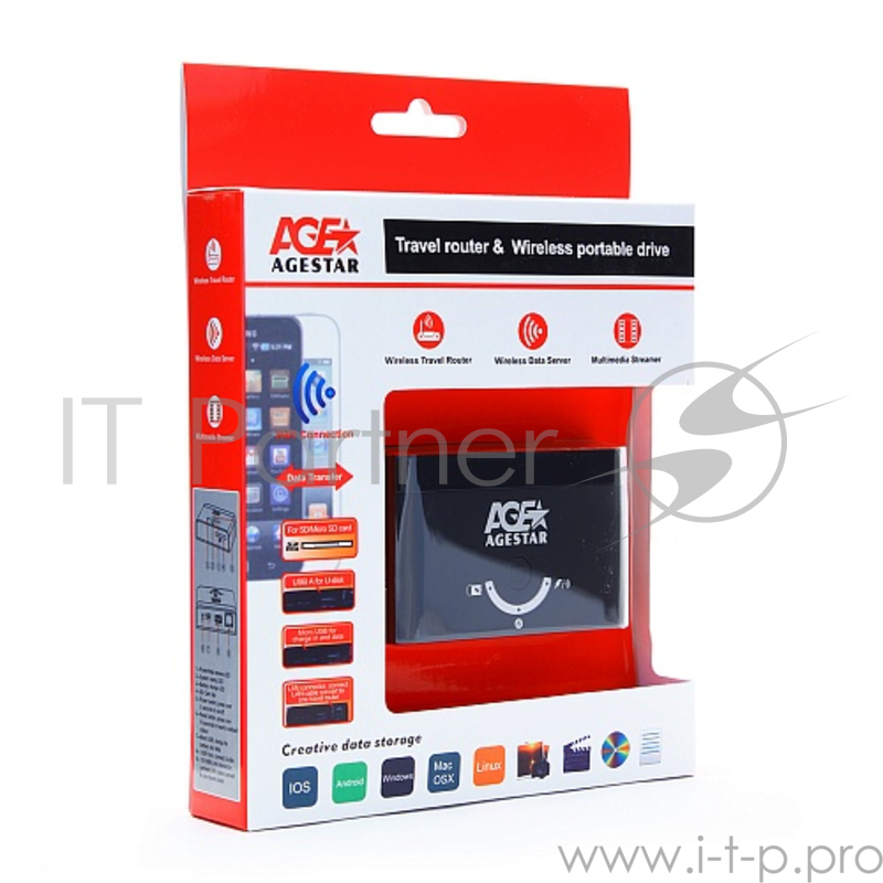 Беспроводное устройство WPRS1 (802.11b/g/n, USB2.0, SD/TF, Compatible with IOS 4.3.5 and above, Android 2.3 and above, Windows 8 /7 /Vista /XP, Mac OSX 10.4 and later, and Linux kernel 2.4 and above)