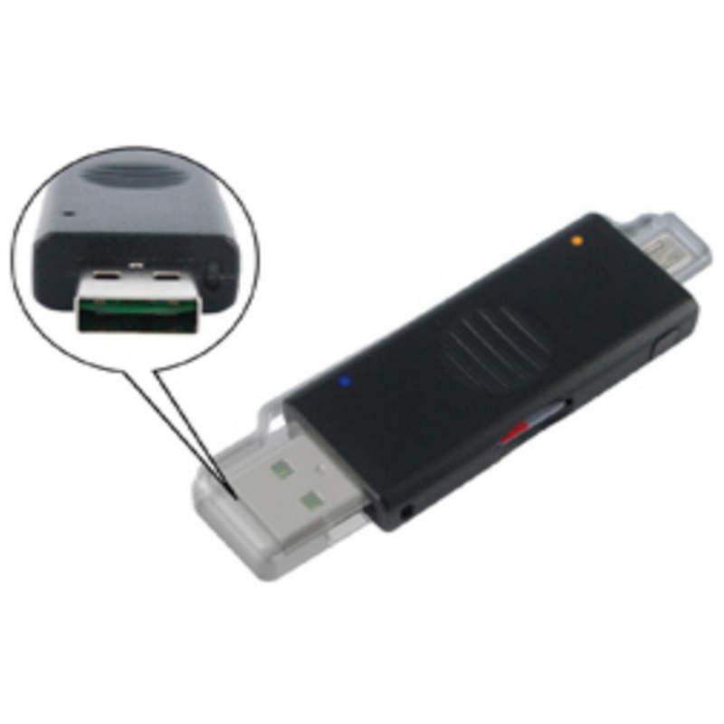 Картридер OTG / USB 2.0 Card Reader and Power & Sync KeyChain Adapter (UCR02A) OEM {50}