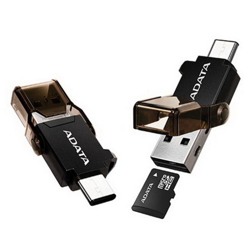 Устройство чтения/записи флеш карт ADATA microSD OTG USB-C to USB-A