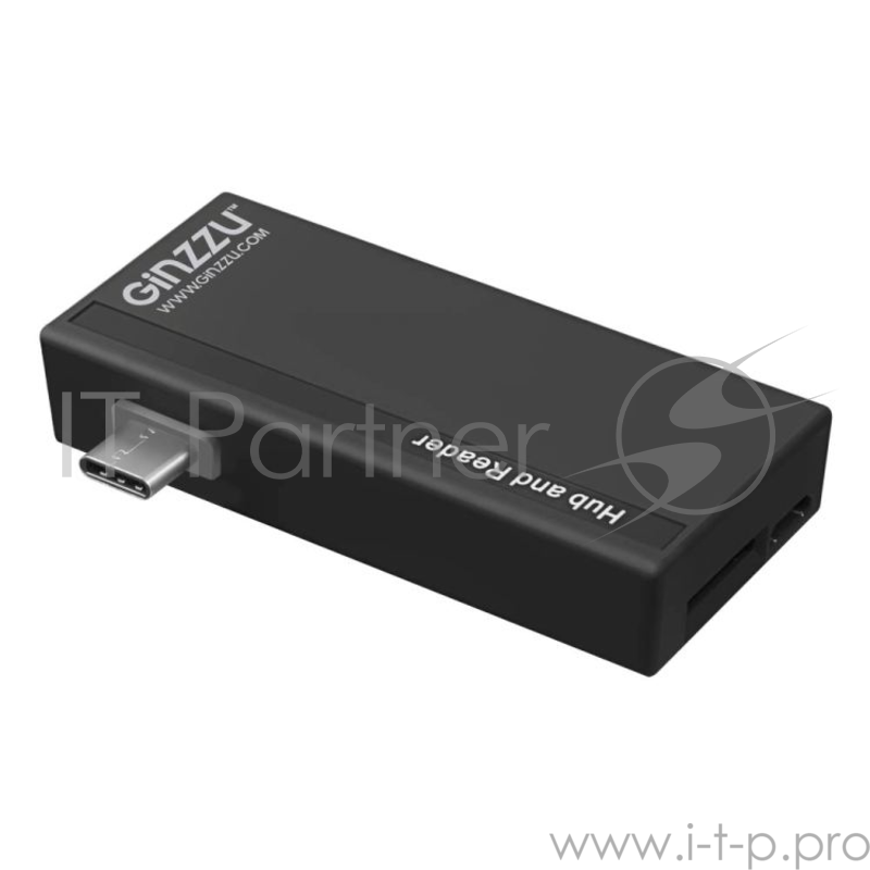 Универсальный OTG картридер Ginzzu GR-562UB, Type C , SD/SDXC/SDHC/MMC, 2 слота - microSDXC/SDXC/SDHS + 1 порт USB 3.0 + 1 порт USB 2.0, микроUSB порт