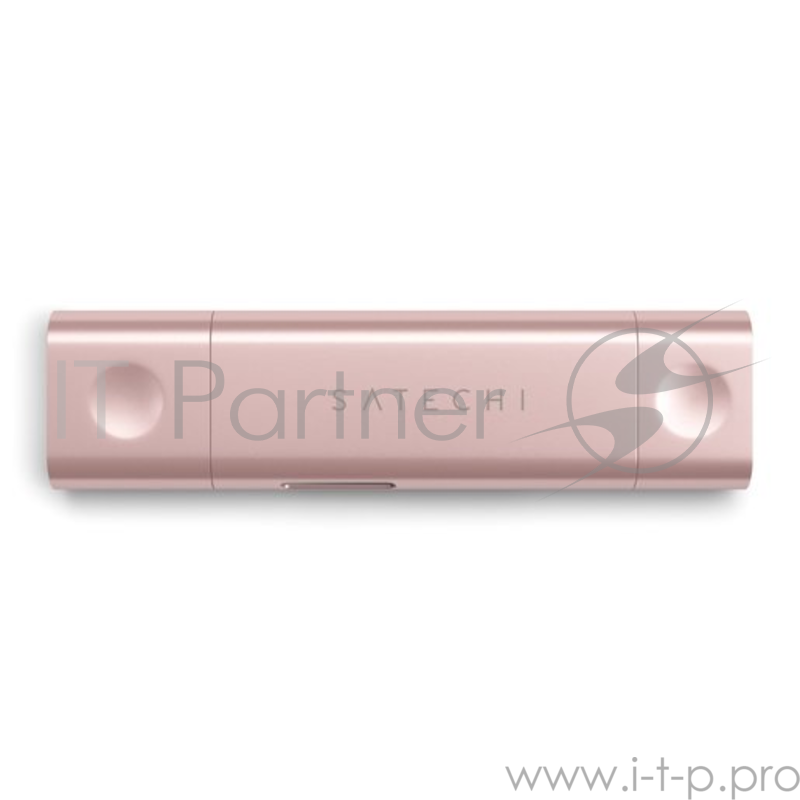 Кардридер Satechi Aluminum Type-C USB 3.0 and Micro/SD. Интерфейсы USB 3.0 и Type-C. Цвет розовое золото.
