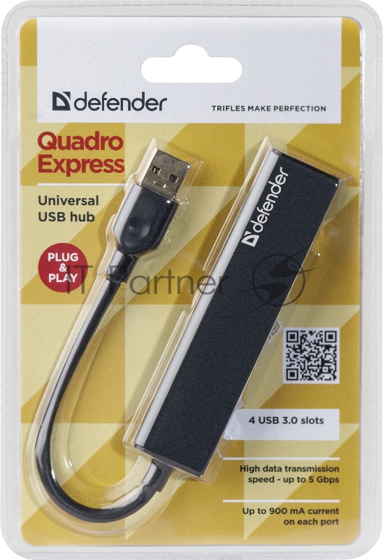 Универсальный USB разветвитель Quadro Express USB3.0, 4 порта