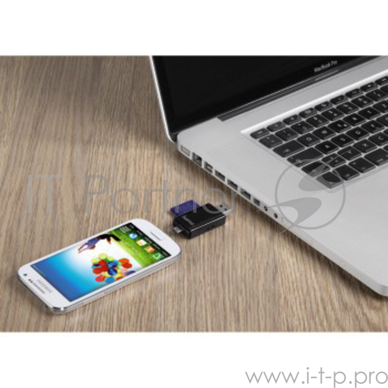 Устройство чтения карт памяти USB 2.0/micro USB OTG Hama 00054130 черный
