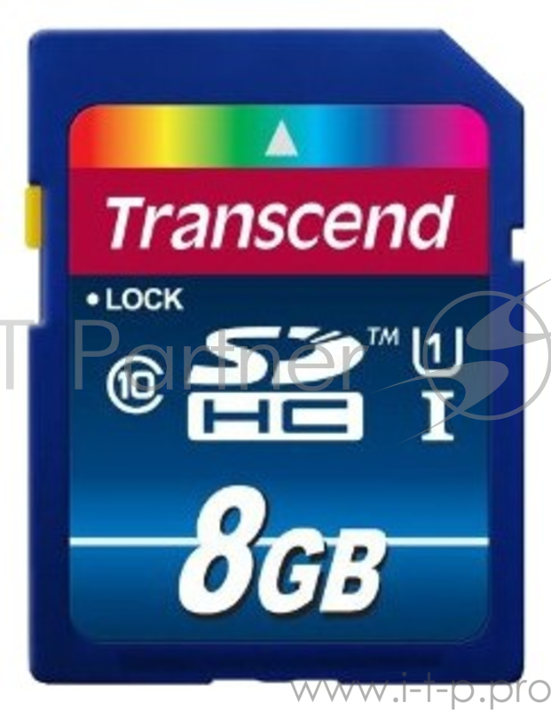 Флеш карта SDHC 8Gb Class10 Transcend TS8GSDU1 Premium w/o adapter