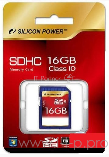 Флеш карта SDHC 16Gb Class10 Silicon Power SP016GBSDH010V10 w/o adapter