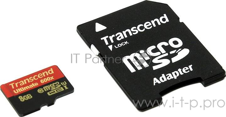 Флеш карта microSDHC 8Gb Class10 Transcend TS8GUSDHC10U1