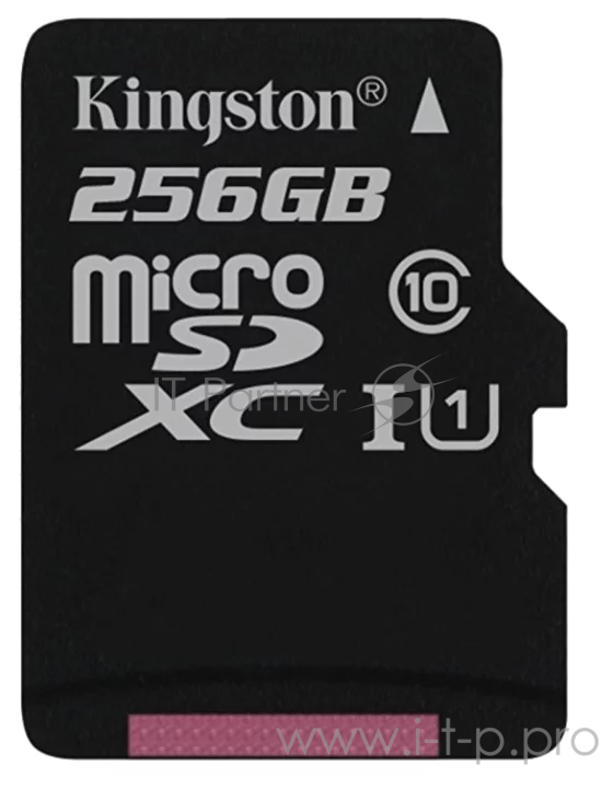 Флеш карта microSD 256GB Kingston microSDXC Class 10 UHS-I U1 Canvas Select 80MB/s