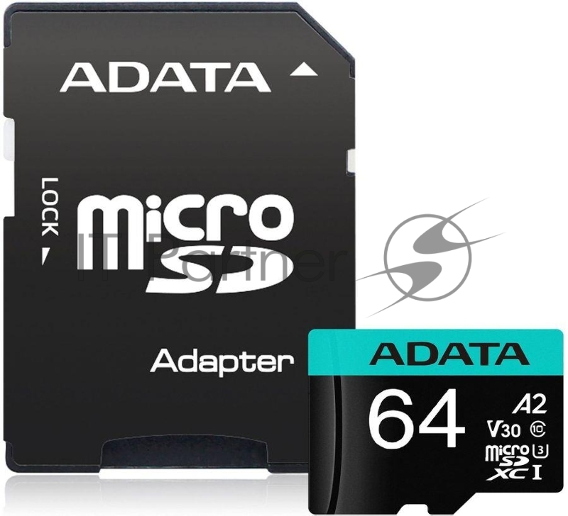 Флеш карта microSD 64GB ADATA Premier ONE microSDXC Class 10 UHS-II U3 V90 275MB/s (SD адаптер)