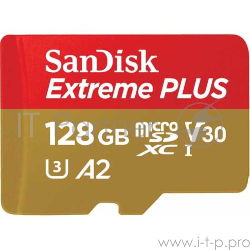 Флеш карта microSD 128GB SanDisk microSDXC Class 10 UHS-I A2 C10 V30 U3 Extreme Plus (SD адаптер) 170MB/s