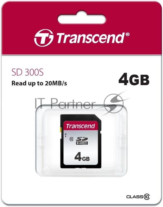Карта памяти Transcend 4GB SDHC Class 10 UHS-I U1 R95, W45MB/s