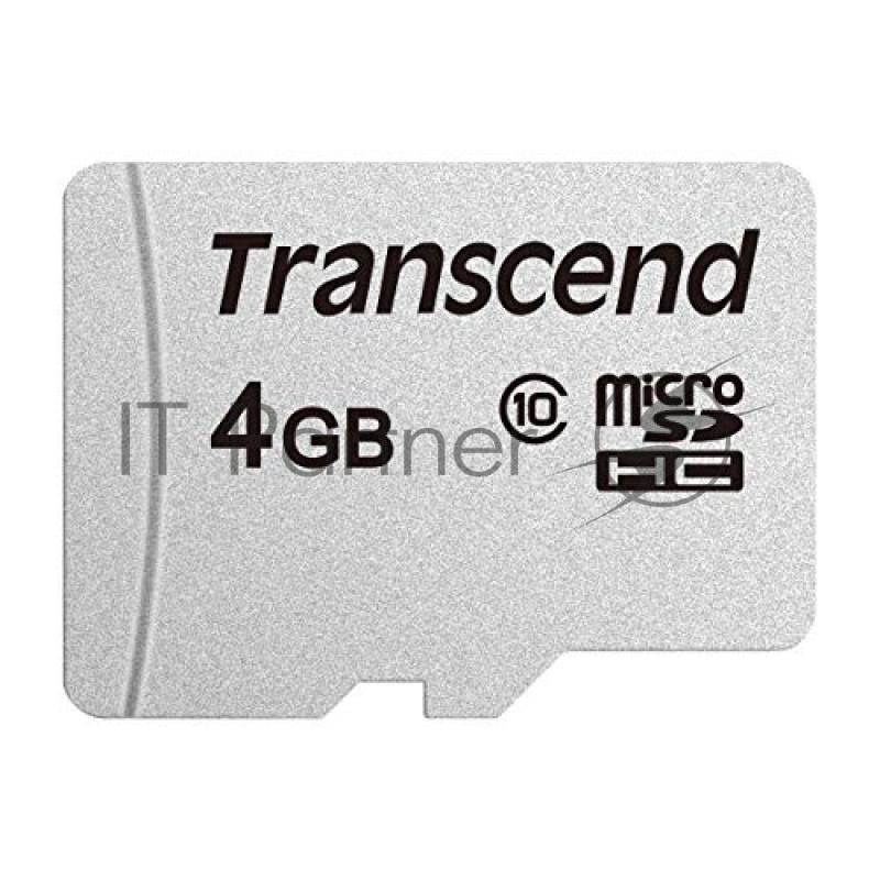 Флеш карта microSD 4GB Transcend microSDHC Class 10, (без адаптера), TLC