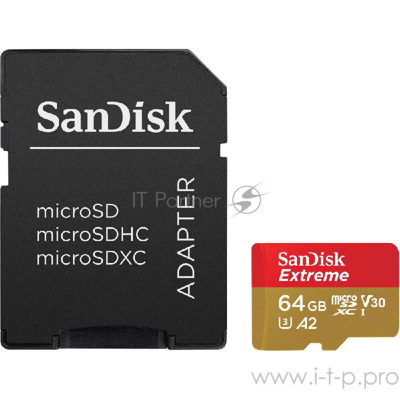 Карта памяти MICRO SDXC 64GB UHS-3 W/A SDSQXA2-064G-GN6AA SANDISK